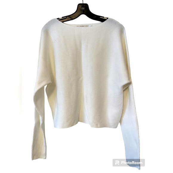 Twik by Simons Women’s Boat Neck Crop Dolman Sleeve Sweater Size L - Picture 1 of 8